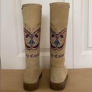 Juicy Couture angelica Butterfly Boots Size 7